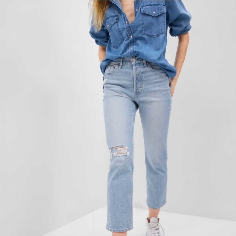 GAP Light Blue Straight Leg Jeans